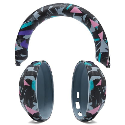 WC ShellZ XM5 - Exterior Shell & Headband Covers for Sony WH1000XM5 | Made by Wicked Cushions | Protective, Made with Premium Silicone | 90's Black - color: 90's Black