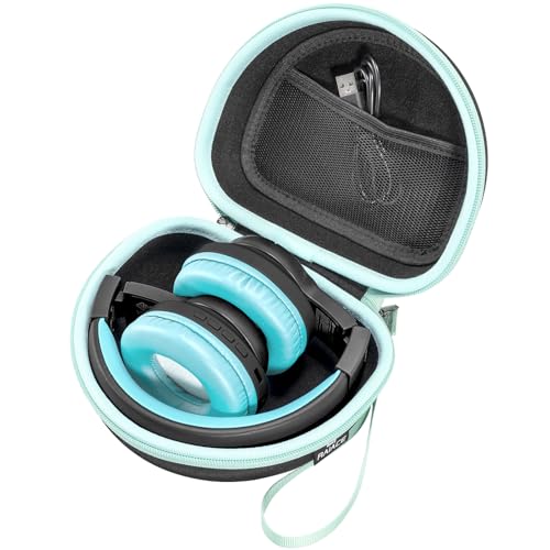 RAIACE Hard Travel Storage Case Compatible with iClever BTH12 / BTH26 / IMYB/JoySpark-T5 / Candy Bila BH03 Headphones, Protective Carrying Bag. (case only) - Black - color: Black