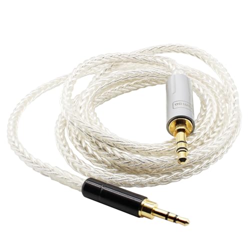 Youkamoo 2.5mm to 3.5mm Replacement Audio Upgrade Cable Compatible with Bose QC35 QC35 II QC25 QC45 700 Headphones Silver Plated Copper 4ft/1.2m