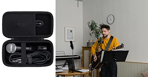 Aenllosi Hard Case for Shure SM58/PGA48/SM48S/BETA 58A/PGA58 Microphone | EVA case for SV200/SV100/KSM8 Cardioid Dynamic Vocal Microphone, Water-resistant design, Impact-resistant design, Case only - size: for SM58