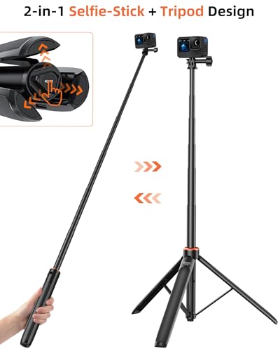 53" Action Camera Selfie Stick Tripod for DJI Osmo Pocket 4P/4/3, Xtra-Muse - style: Single