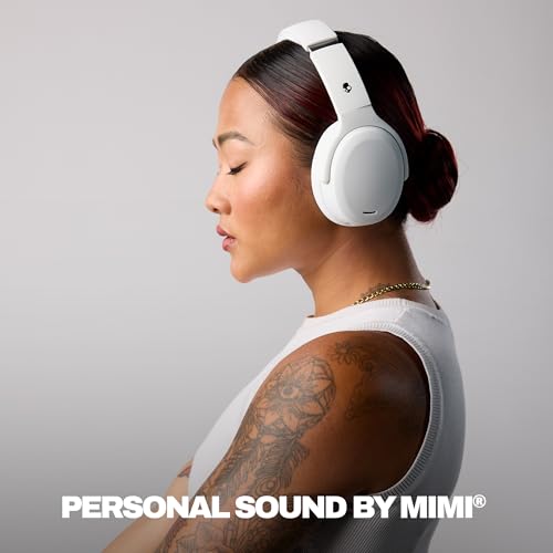 Skullcandy Crusher ANC 2 Noise Cancelling Wireless Headphones - Bone | Multi-Sensory Crusher Bass, Over-Ear Fit, Bluetooth, 60 Hours Battery, Working Out, Gym, Travel, Studying, Music, Gaming - color: Bone