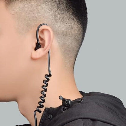 10 Pack Blck Ear Pieces,Acoustic Coil Tube Earpiece for Two-Way Radios, Compatible with Baofeng, Motorola, Kenwood, Retevis, Midland, Walkie Talkie Headset - color: Blck Ear Pieces10 pack