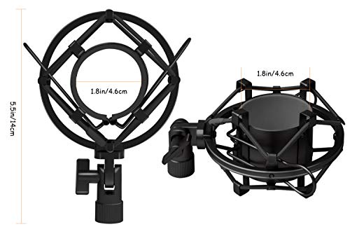 Shock Mount with Foam Windscreen - Pop Filter with Microphone Shockmount for AT2020/AT2020USB+/ AT2020USBi/AT2035/AT2050 Condenser Mic by Boseen