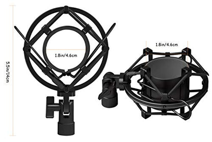Shock Mount with Foam Windscreen - Pop Filter with Microphone Shockmount for AT2020/AT2020USB+/ AT2020USBi/AT2035/AT2050 Condenser Mic by Boseen