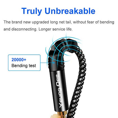 6.35 mm to 2RCA Cable 6 ft,Yeung Qee 6.35mm 1/4 inch Male TRS Stereo Plug to RCA Male Audio Y Splitter Cable Insert Cord (6FT/2M) - size: 6FT/2M
