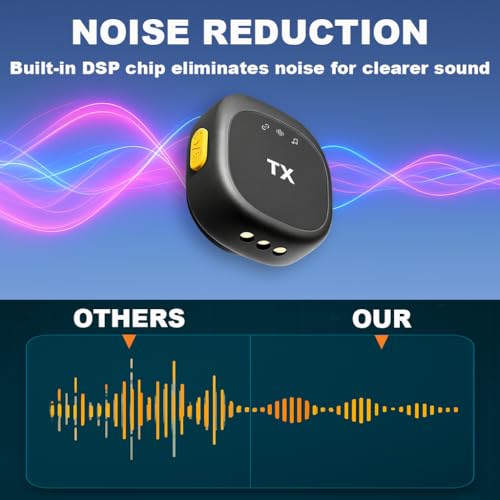 BSONE Wireless Lavalier Microphone for iPhone & Android, Clip-On Mini Mic with Charging Case, Rechargeable Professional Lapel Mics for Vlogging, Video Recording, Content Creators, YouTube, TikTok