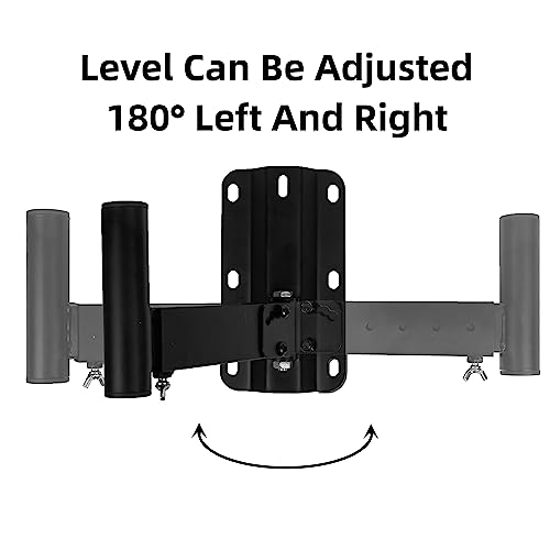 Heavy Duty Speaker Mounts - Support up to 110lbs, Adjustable PA Speaker Brackets, Swivel & Tilt, 2 Packs Black