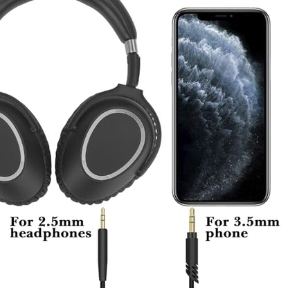 Linkidea Audio Cable for Sennheiser PXC 550, PXC 550 II, Urbanite XL, Momentum 4, ACCENTUM Plus Headphones, 3.5mm to 2.5mm Replacement Aux Cord (5 ft/1.5 m)