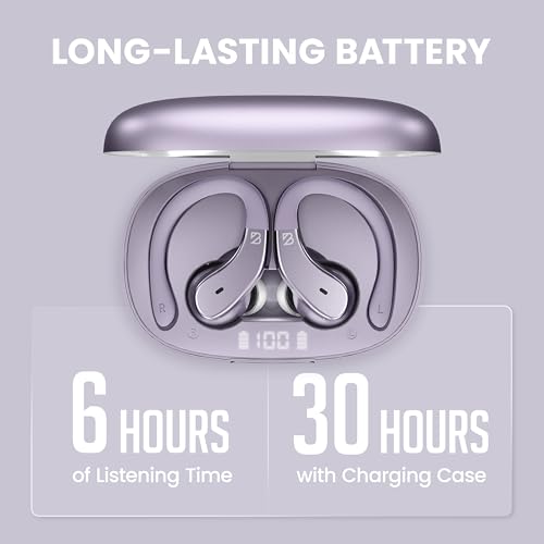 Back Bay Audio Runner Wireless Earbuds for Running, Wrap Around Earbuds - color: Lavender