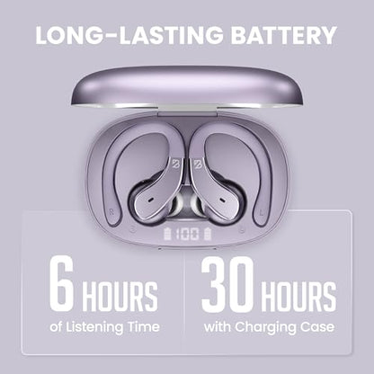 Back Bay Audio Runner Wireless Earbuds for Running, Wrap Around Earbuds - color: Lavender