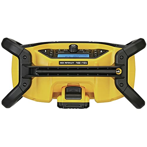 DEWALT 12V/20V MAX Portable Bluetooth Radio, Cordless, 100 ft Range, 3.5” Subwoofers, Jobsite (DCR028B)