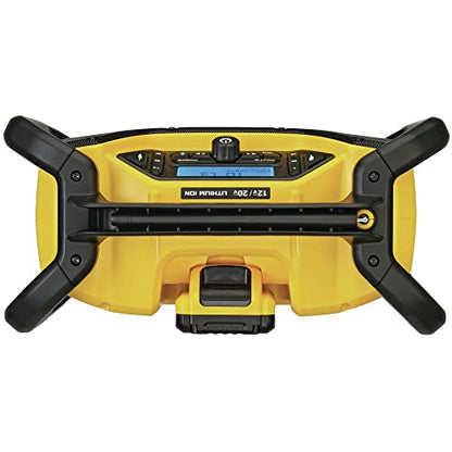 DEWALT 12V/20V MAX Portable Bluetooth Radio, Cordless, 100 ft Range, 3.5” Subwoofers, Jobsite (DCR028B)