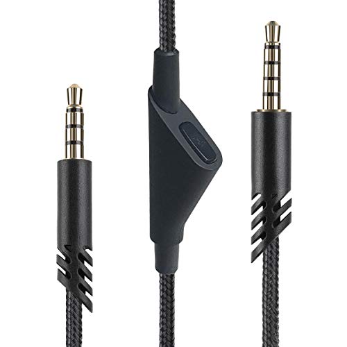2M Inline Mute(Hold Button) Nylon Braided Cord for Astro A40 Headsets | Inline Mute Function(Hold Button)Audio Cable, 2 Meter Long , Nylon Braided, Compatible with Astro A40 Headsets - size: 2M, style: Mute Function