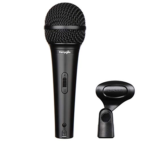 Karaoke Microphone for Singing, Perrycom Dynamic Microphone, Vocal Microphone with On Off Switch, Handheld Microphone Clip, XLR Mic- Cardioid - style: Super Cardioid