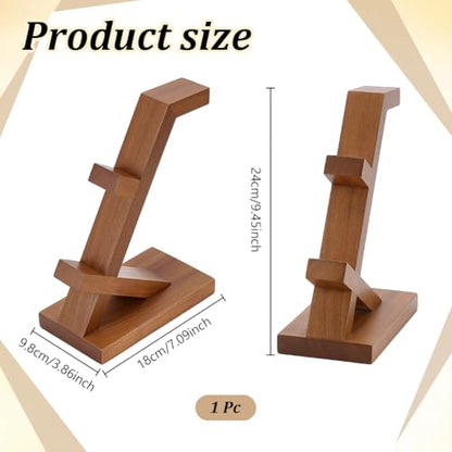 Wooden Game Controller and Headphone Hanger Holder–Universal Gaming Desk Compatible with Xbox PS5 PS4 Switch, Headset Stand with Storage Rack Gifts for Gamers Teens Boys Men Boyfriend