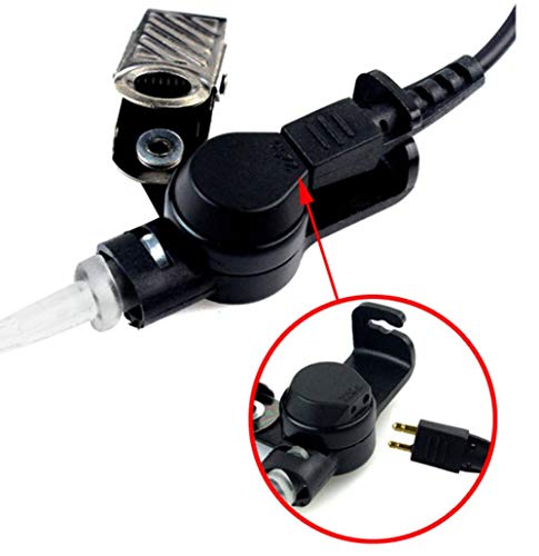Retevis Walkie Talkie Earpiece with Mic, for Retevis RT22/RT21/H777/RT68 | Acoustic Tube, 2 Pin, Compatible with Pxton, Baofeng, Kenwood Walkie Talkies, Two Way Radio Headset with Big PTT Clip(1 Pack)