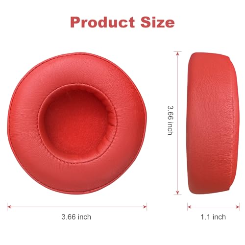 Alitutumao Replacement Earpads Ear Cushions Ear Cups Repair Parts Compatible with Beats by Dr Dre Pro/Detox Wireless Headphones Memory Foam Ear Pads (Red) - color: Red Earpads
