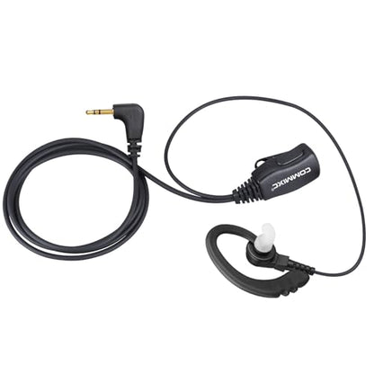 2-Pack Walkie Talkie Earpieces, 2.5mm 1-Pin Compatible with Mot Talkabout | Two Way Radio Headset with Mic PTT