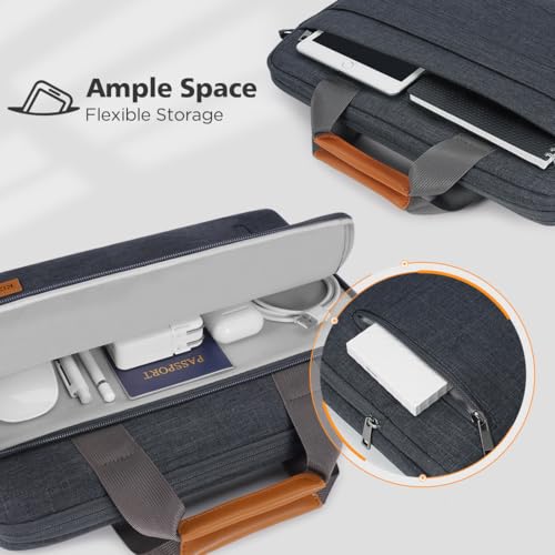 KIZUNA Laptop Bag Case 13.3 Inch Computer Shoulder Sleeve Briefcase For 14" MacBook Pro M3 2023/M2 M1 Max /13.6" New MacBook Air M2/14 Yoga Slim 7x/14.5" XPS 14/Latitude 5450,Dark Grey - color: Dark Grey, size: 13-13.3 Inch
