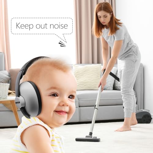 BBTKCARE Baby Ear Protection Noise Cancelling Headphones for Babies for 3 Months to 3 Years - Grey - color: Grey