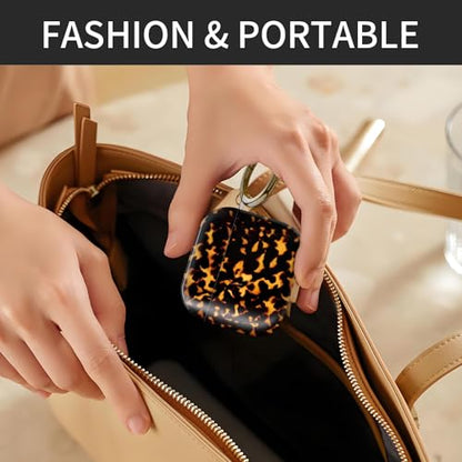 Compatible with AirPods 4th Generation Case 2024, Shockproof Cover with Golden Buckle for Women & Girls, Protective Anti-Drop Design(Cute Luxury Leopard) - color: Cute Luxury leopard