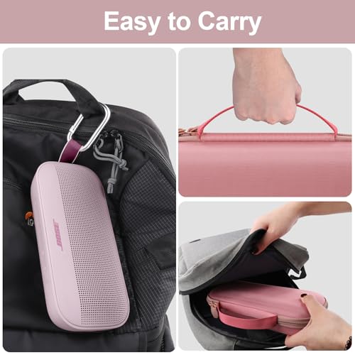 Aenllosi Hard Case for Bose SoundLink Flex 2nd Gen/Bose Speaker, Petal Pink - color: Petal Pink, style: Hard Case for Bose SoundLink Flex 2nd Gen/Flex