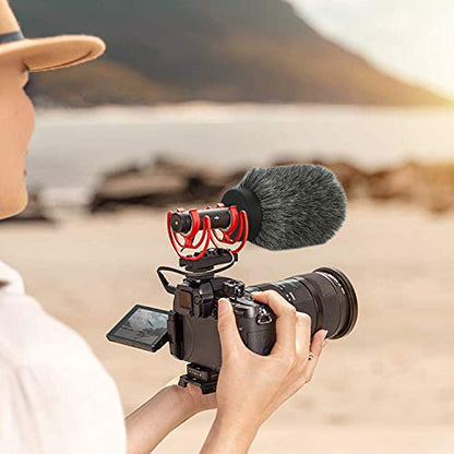 YOUSHARES NTG Furry Microphone Wind Shield - Windscreen/Windmuff for Rode VideoMic NTG and Microphones with Maximum Slot Length of 100mm (3.9") and Diameter of 18-24mm （Shag, Gray）