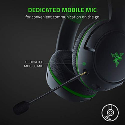 Wireless Xbox Gaming Headset: Razer Kaira Pro with Titanium Drivers & Supercardioid Mic - Black - color: Black, style: Kaira Pro