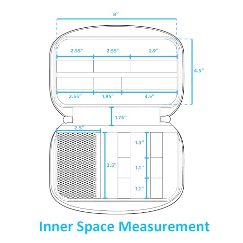 GOX Travel Cable Organizer Bag, Small Tech Pouch for Electronics, Black - color: Black