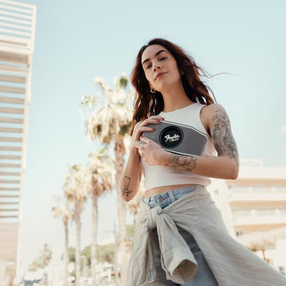 Teufel Fender x ROCKSTER GO 2 Portable Bluetooth Speaker | Powerful Sound, Rugged, Waterproof, 28 Hour Battery, Carrying Strap for Outdoors and Travel