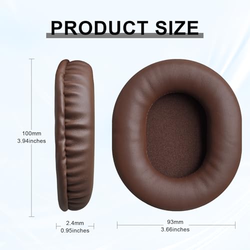Replacement Ear Pads for Audio Technica ATH M50X M50XBT M50RD M40X M30X M20X MSR7 SX1 Monitor Headphones, Headset Ear Cushions, Headset Earpads, Ear Cups Cover (Brown) - color: Brown