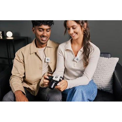 RØDE Wireless ME Dual Set Ultra-Compact Wireless Microphone System with Built-in Microphones, GainAssist Technology and 100m Range for Filmmaking, Interviews and Content Creation (White) - style: WIME Dual - White