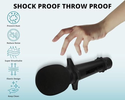 Foam Mic Covers and Handheld Microphone Protection Ring Shockproof Anti-Drop for Home Stage KTV Set of 7