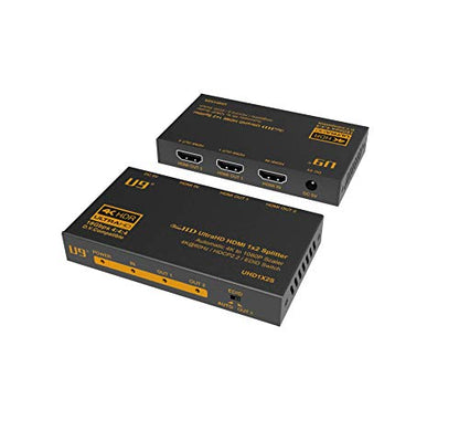 U9 ViewHD 1 in 2 out HDMI 2.0 18Gbps 1x2 Splitter with automatic 4K to 1080P Downscaler / 4K@60Hz / HDR and Dolby Vision / HDCP 2.2 / 1 Input to 2 Outputs / EDID Control | Model: UHD1X2S - color: 1x2 | 4K to1080P Auto Scaler, size: v2.0 | 4K@60Hz