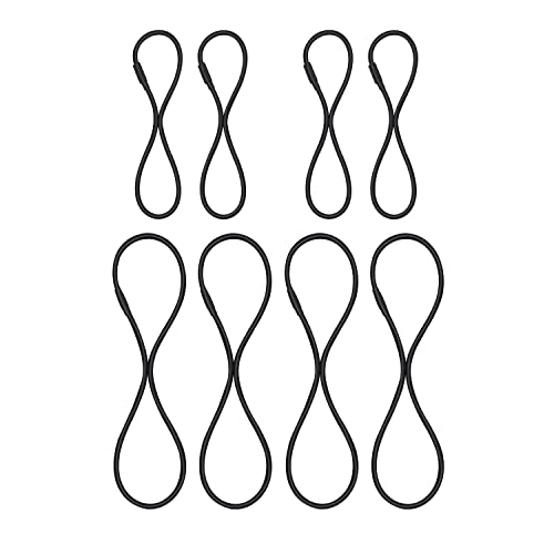 ZYAMY 8pcs Black Universal Elastic Band Replacement Microphone Shock Mount Rubber Ring Shock Mount Retainer