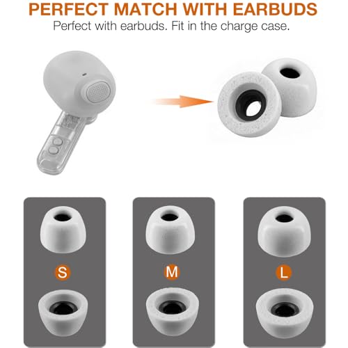 Replacement Memory Foam Eartips for Nothing & CMF Earbuds,3 Pairs