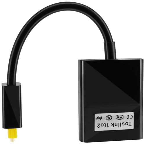 Digital Fiber Optic Adapter, Male to Female 1-Input 2-Output Audio Splitter Cable Converter, Toslink for DVD Players, Home Theater