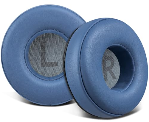 SOULWIT Earpads Replacement for JBL Tune 450BT/Tune 460BT/Tune 500BT/Tune 510BT/Tune 520BT/Tune 530BT/JR 300BT/JR 310BT/E40BT/Junior 320BT, Ear Pads Cushions with Soft Protein Leather - Blue - color: Blue