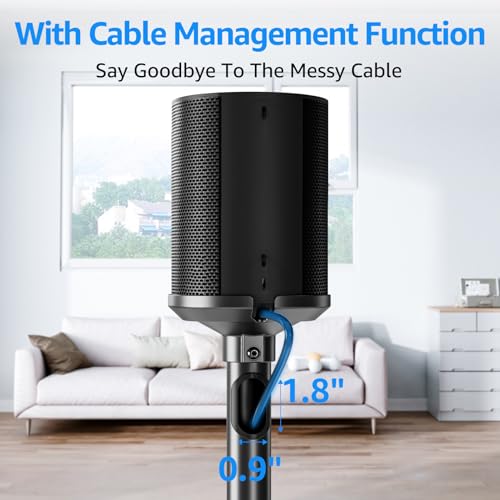 MOUNTUP Speaker Stands for Sonos Era 100, Sonos One, One SL, Play:1, Height Adjustable 35"-43" Floor Standing Speaker Stands Pair with Cable Management, Ear Level Surround Sound, 11lbs Loading, MU9146