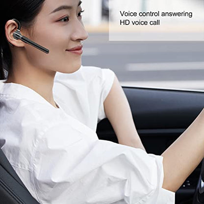 Bluetooth Earpiece, Hands Free Single Ear Noise Reduction Digital Display IPX7 Waterproofing Voice Control Wireless Earpiece with Bluetooth 5.3, for Cell Phone