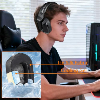 SOULWIT Cooling Gel Earpads Replacement for Logitech G733/G535/G335 Lightspeed Wireless Gaming Headset, Ear Pads Cushions with Comfort Noise Isolation Foam - Black - color: Black