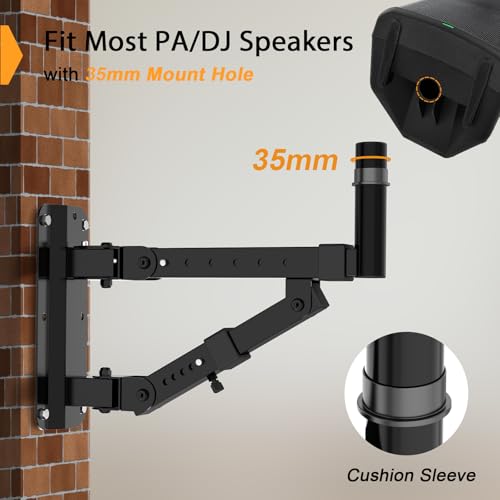 Vondynote Set of 2 Speaker Wall Mounts PA Wall Speaker Mounting Brackets