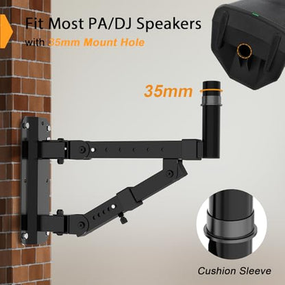 Vondynote Set of 2 Speaker Wall Mounts PA Wall Speaker Mounting Brackets