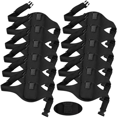 12 Pack Mic Belt Wireless for Fitness, with Anti Dropping Strap, Black | Sweat Absorbent Belt Waistband Bag, for Theatre Fitness Instructor Vertical Speaker