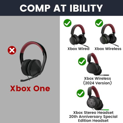 Lukvcoe Replacement Headband Pad Kit for Microsoft Xbox Wireless/Wired, Xbox Wireless (2024 Version), Xbox Stereo 20th Anniversary Special Edition Headset, Easy DIY Installation (Red) - color: Red