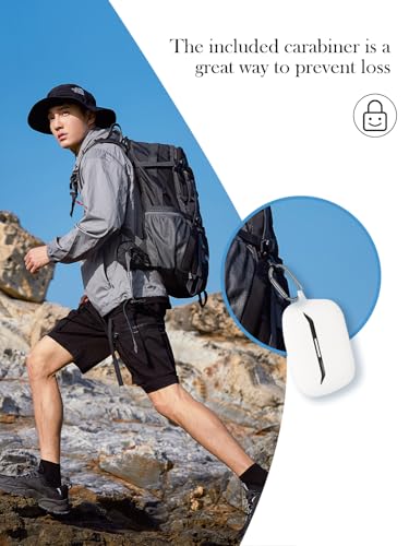 Case for Endurance Race 2 True Wireless in Ear Earbuds,Soft Protective,Shockproof, BOVUGAC Silicone Case Cover with Keychain & Cleaning Kit & Lanyard-White - color: White