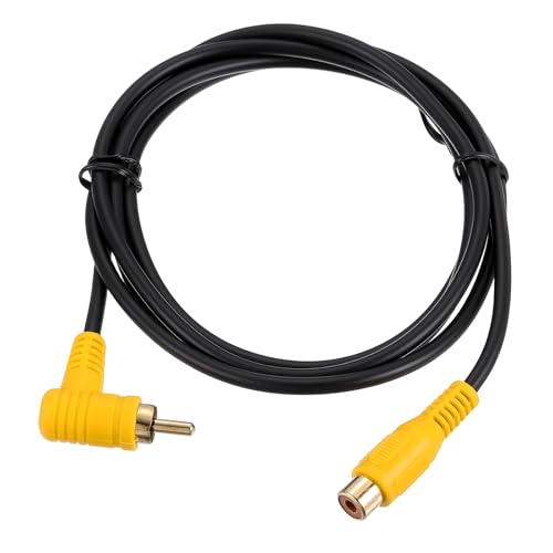 MECCANIXITY RCA Cable, 1RCA Male Bend to 1RCA Female 5ft Audio Video Speaker Cable for Subwoofer Amplifier Home Theater DVD TV - size: 5ft, style: 1RCA Male Bend to 1RCA Female