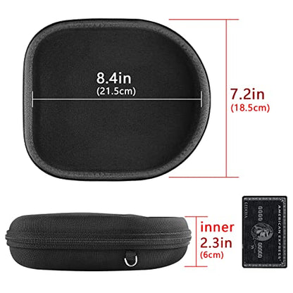 Geekria Shield Headphones Case Compatible with Bose QC Ultra II, JBL Live 650BTNC, B&O Beoplay H100, Replacement Protective Hard Shell Travel Carrying Bag with Cable Storage (Black)