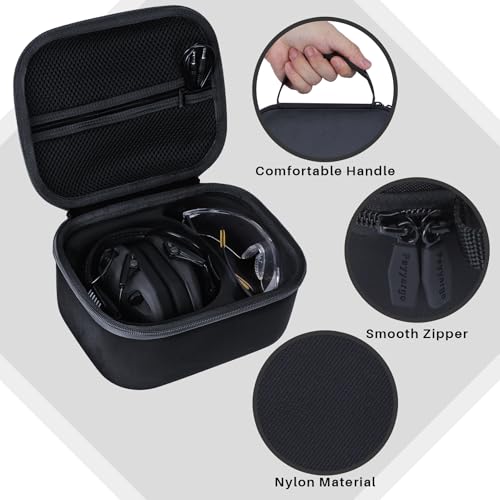 Storage Case Compatible with Walker's Razor Slim Shooting Hearing Protection Electronic Earmuffs - color: Black